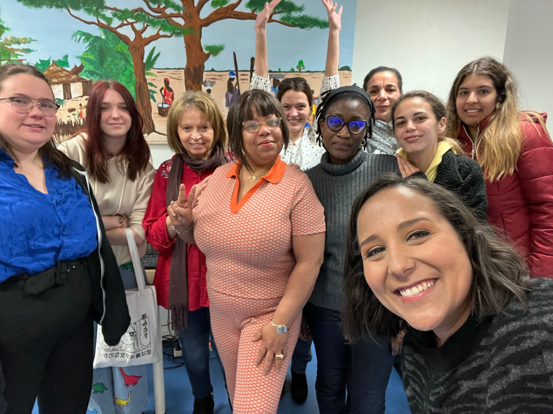 Groupe de participantes à la session Femmes en action