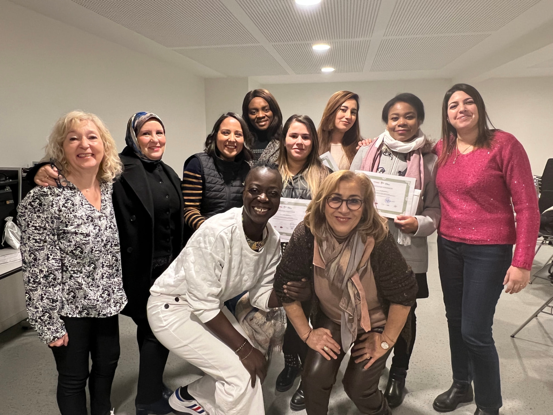 Le groupe de la session Femmes en action réuni à Vitrolles